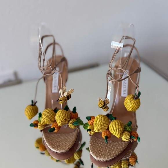 New Aquazzura Citrus Punch Sandals 105mm 35 $1,150 - Picture 6 of 13